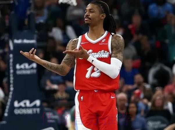 武器升级！莫兰特命中超远三分后，扛着火箭筒庆祝，3J配合的捂住耳朵